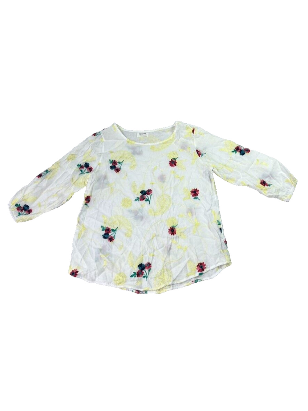 Anthropologie Kindred Top Women's Size Large Embroidered Floral Paisley